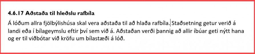 Kvæði deiliskipulags í Urriðaholti um hleðslu rafbíla
