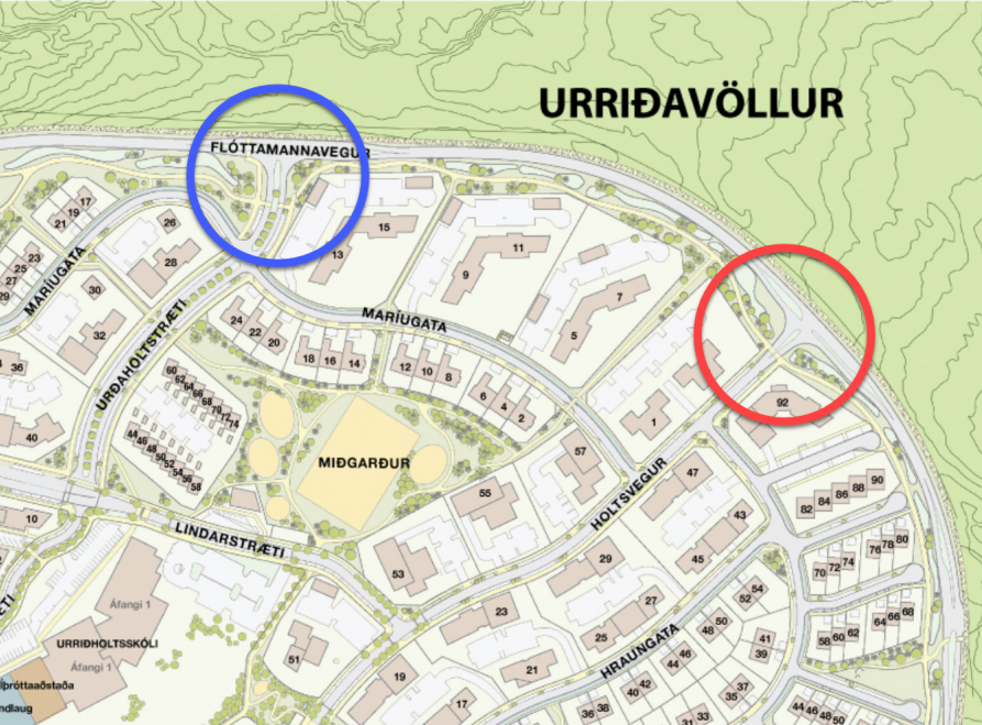 Vegtengingar inn a flottamannaveginn