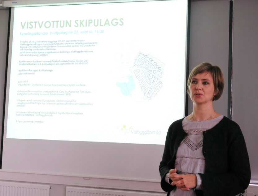 Sigríður Björk hjá Vistbyggðarráði